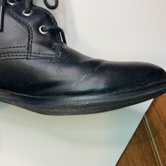 Style and Co. black faux leather combat boots - Picture 6 of 12